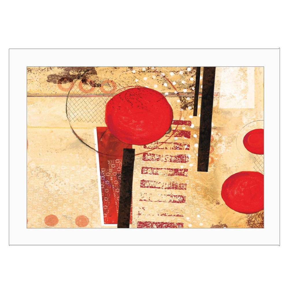Circular Abstract 1 White Framed Print Wall Art — view 1