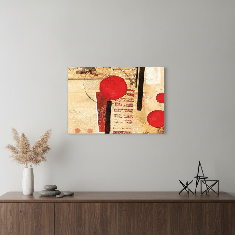 Circular Abstract 1 White Framed Print Wall Art — view 5