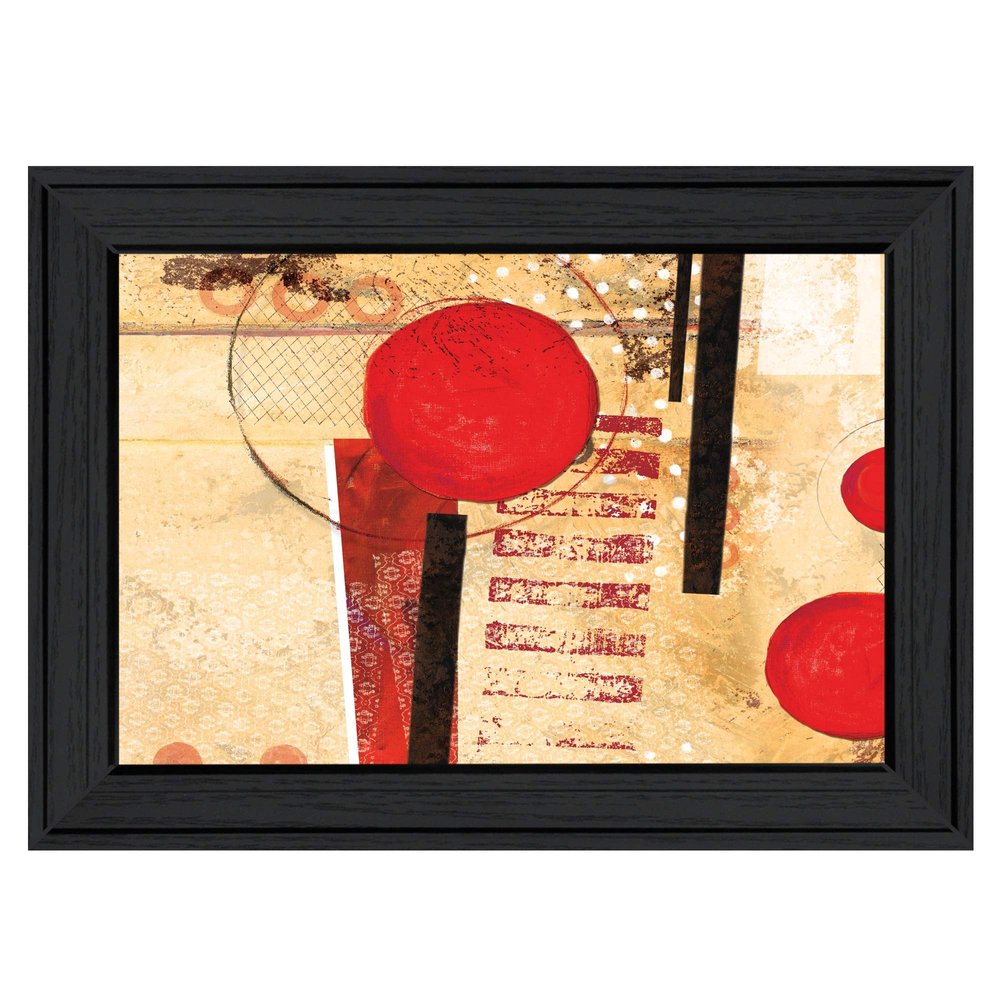 Circular Abstract 2 Black Framed Print Wall Art — view 1