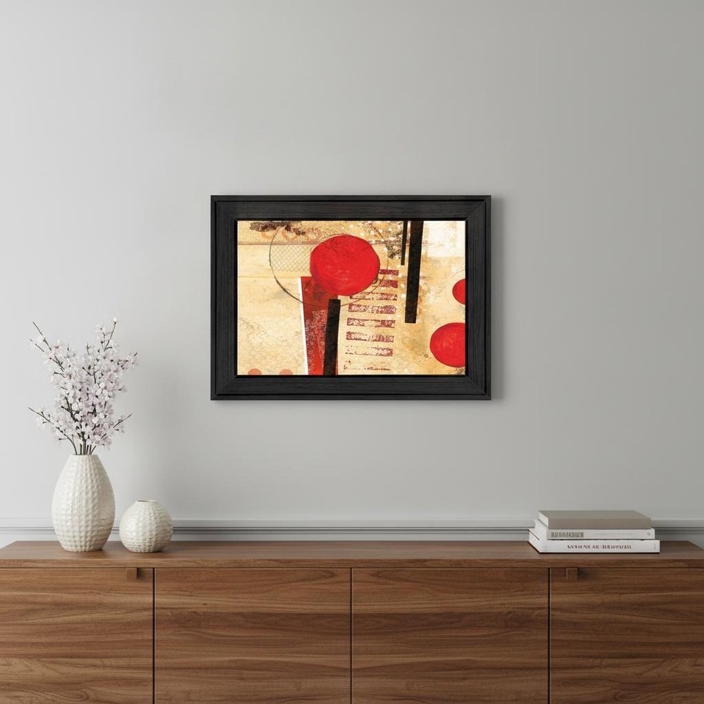 Circular Abstract 2 Black Framed Print Wall Art — view 5