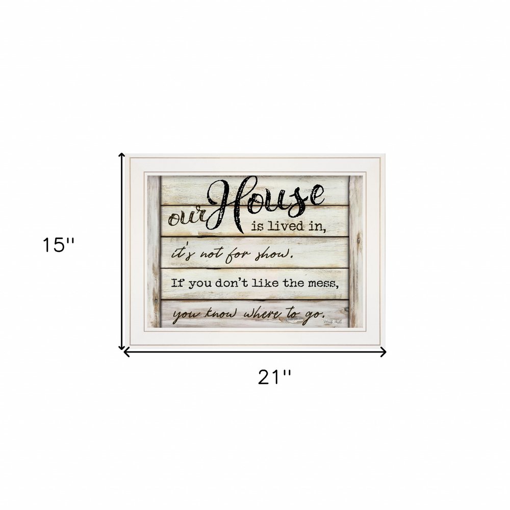 Our House is Lived In 2 White Framed Print Wall Art — view 3