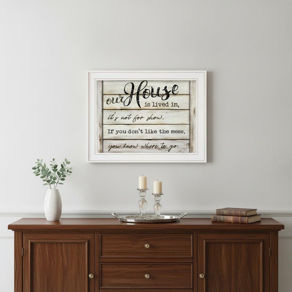 Our House is Lived In 2 White Framed Print Wall Art — view 4
