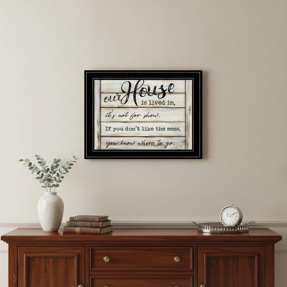 Our House is Lived In 3 Black Framed Print Wall Art — view 4