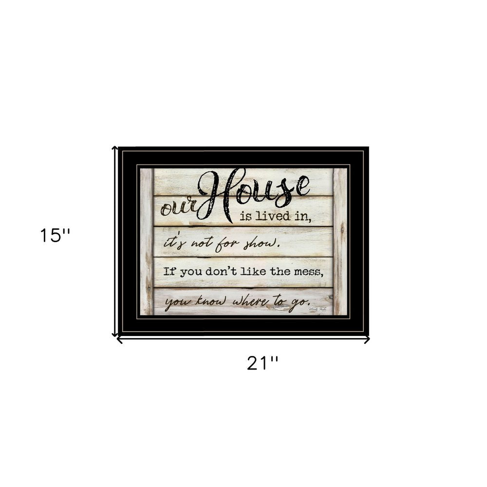 Our House is Lived In 3 Black Framed Print Wall Art — view 3