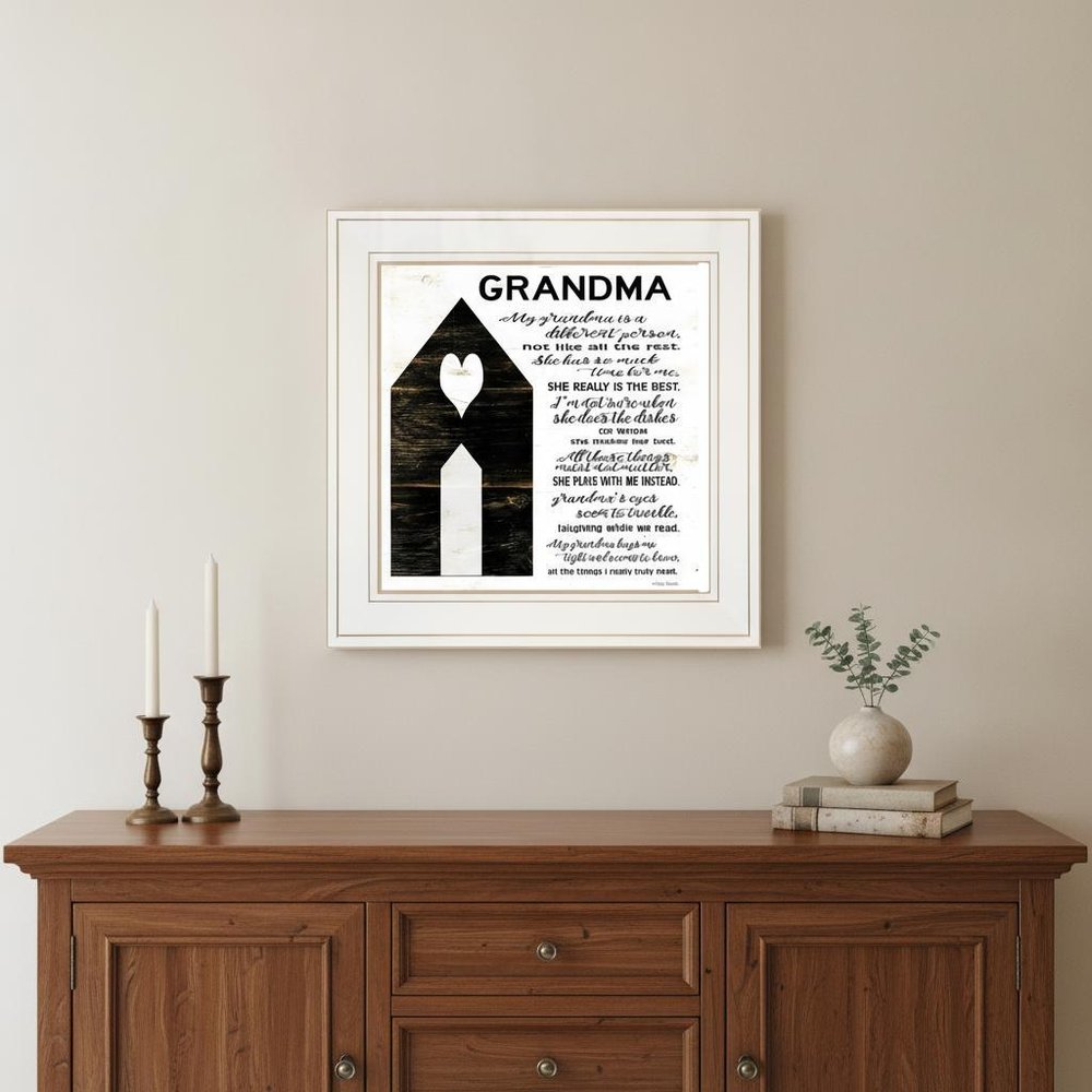My Grandma White Framed Print Wall Art — view 5