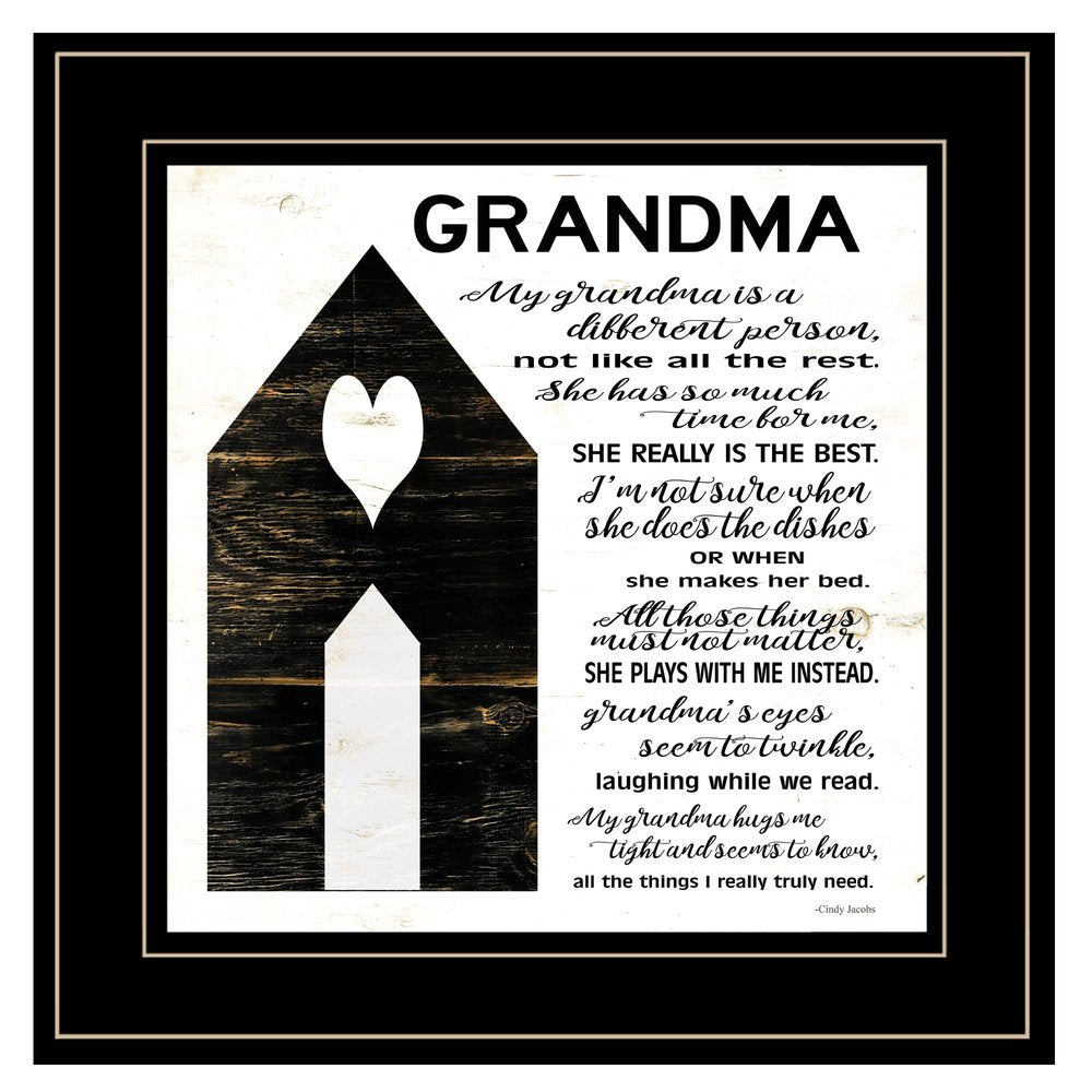 My Grandma is the Best Black Framed Print Wall Art — view 1