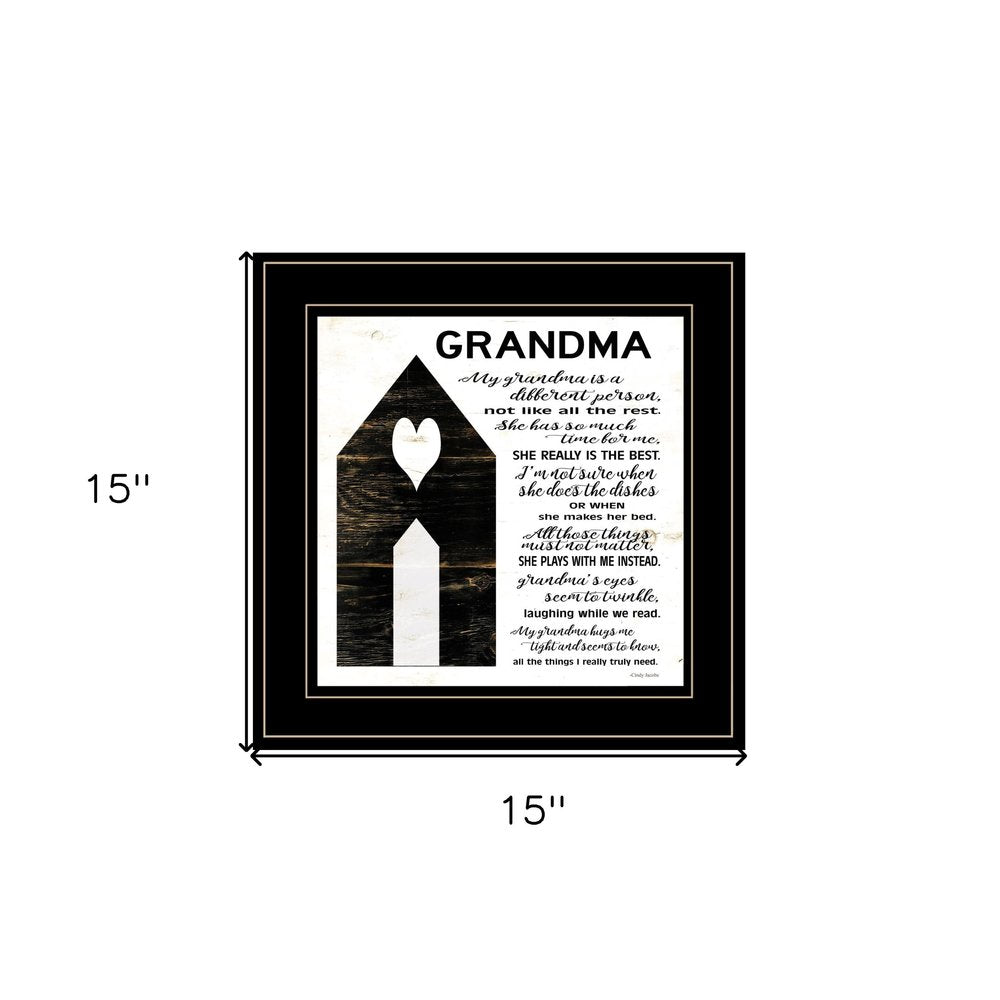 My Grandma is the Best Black Framed Print Wall Art — view 4