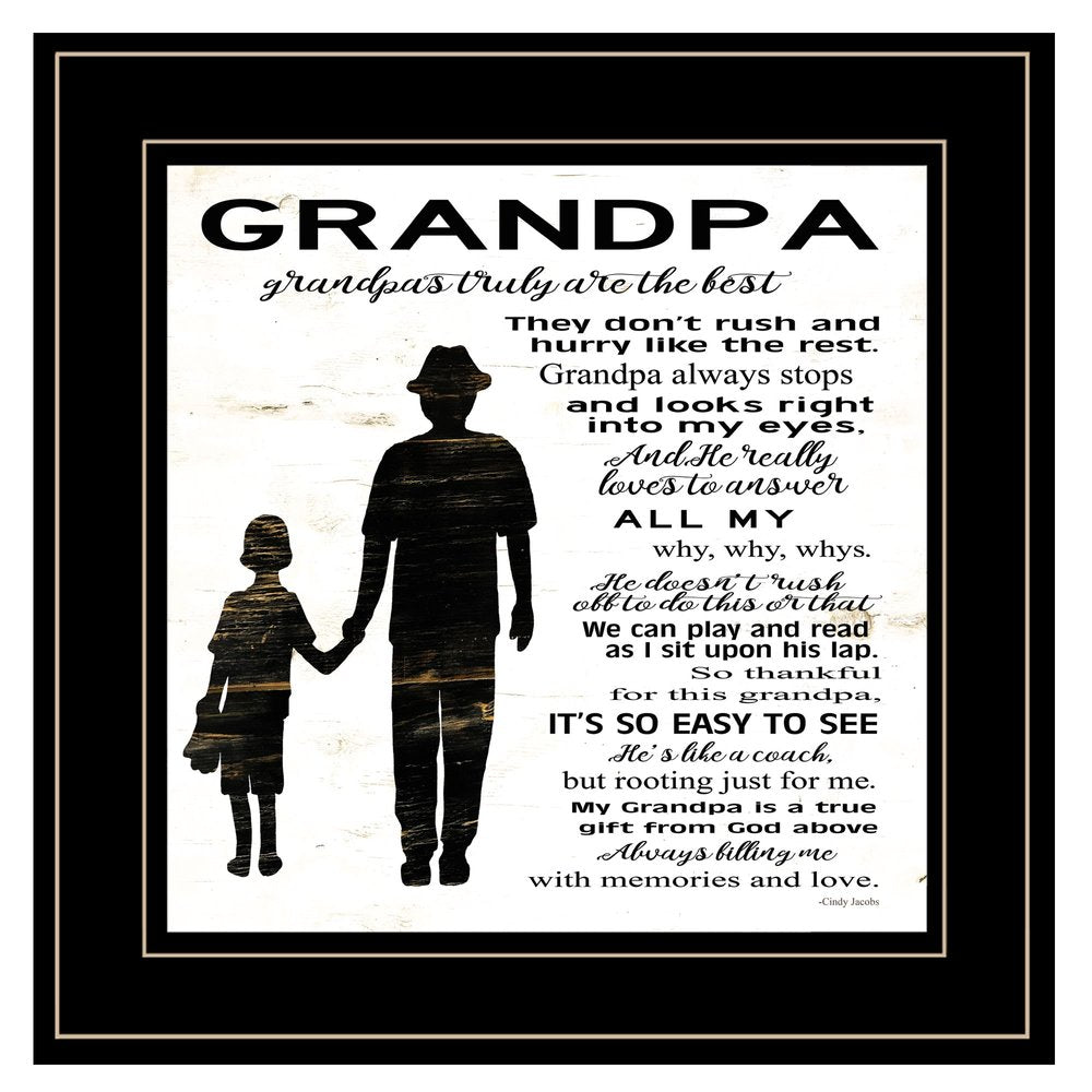 My Grandpa is the Best 1 Black Framed Print Wall Art — view 1