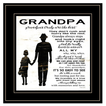 My Grandpa is the Best 1 Black Framed Print Wall Art