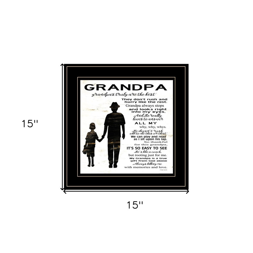 My Grandpa is the Best 1 Black Framed Print Wall Art — view 4