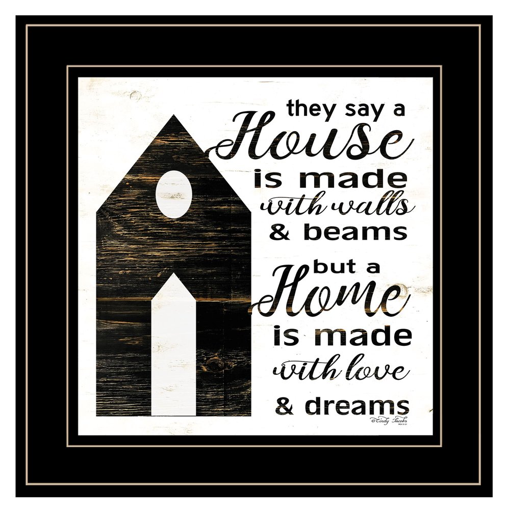 A House Black Framed Print Wall Art — view 1
