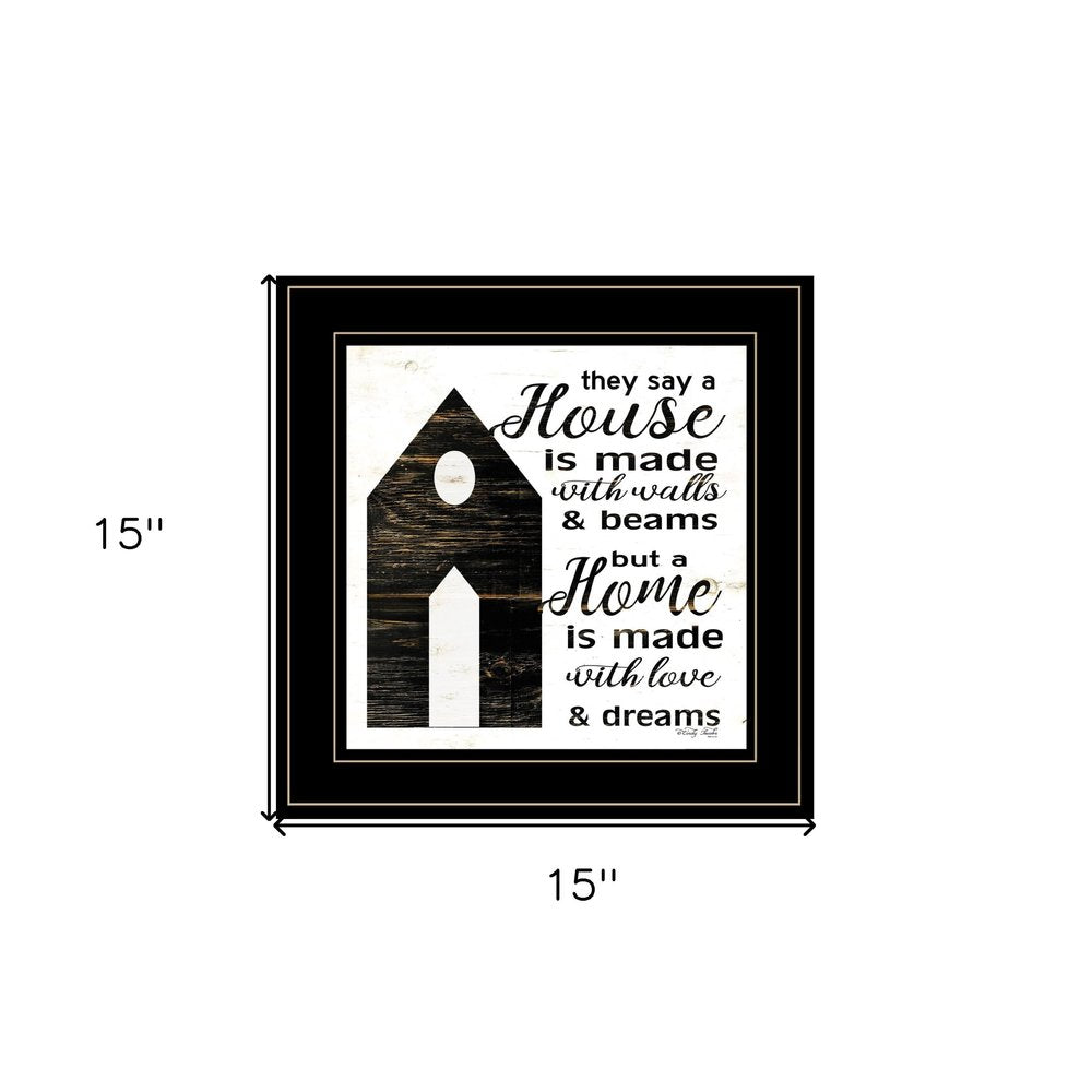 A House Black Framed Print Wall Art — view 4