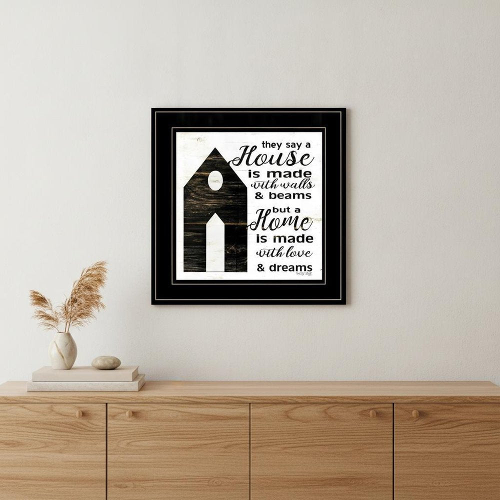 A House Black Framed Print Wall Art — view 5