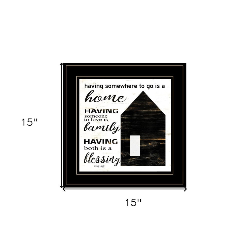 A Blessing 2 Black Framed Print Wall Art — view 4