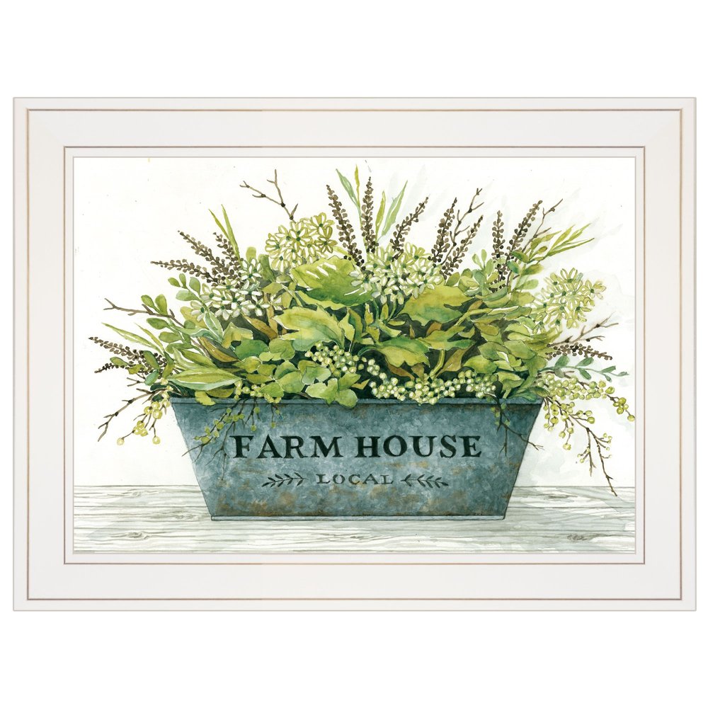Farmhouse White Framed Print Wall Art — view 1