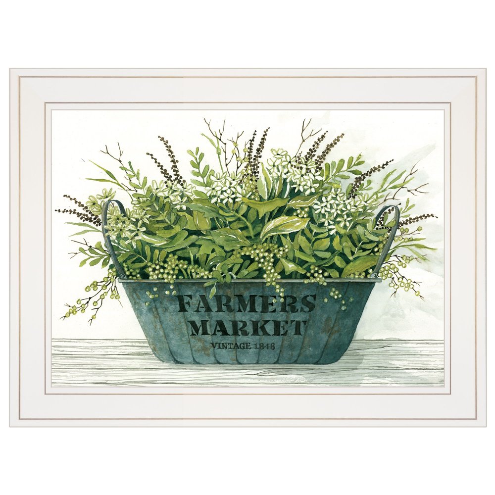 Farm Market White Framed Print Wall Art — view 1