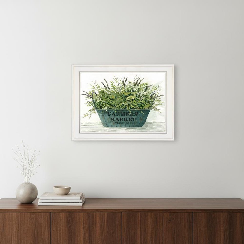 Farm Market White Framed Print Wall Art — view 4