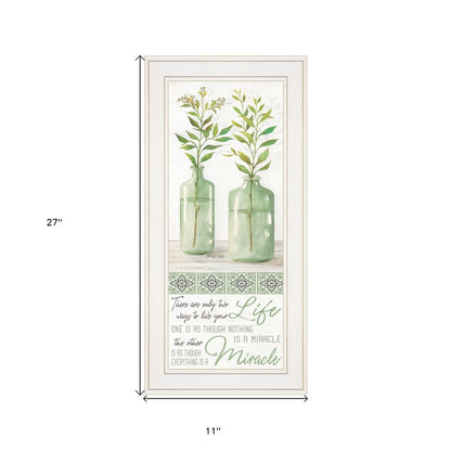Live Your Life White Framed Print Wall Art