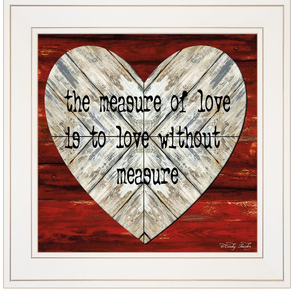 Measure of Love 1 White Framed Print Wall Art — view 1