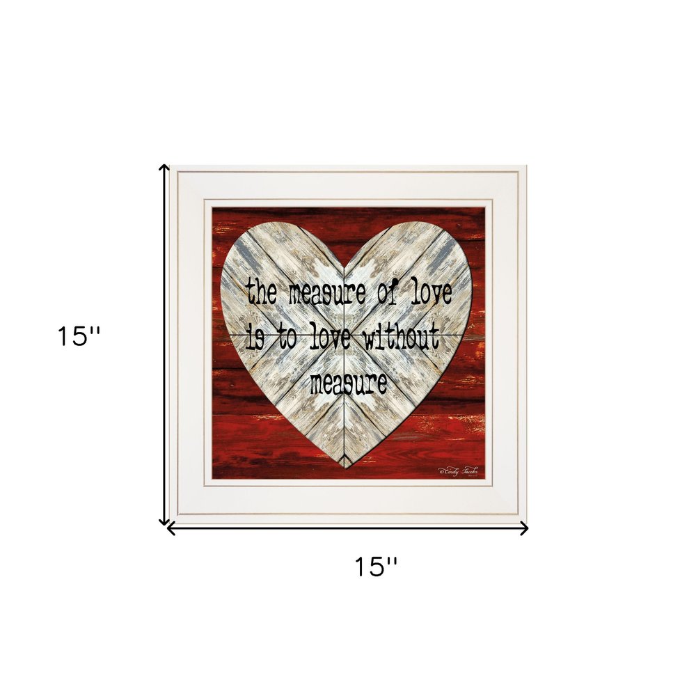 Measure of Love 1 White Framed Print Wall Art — view 4