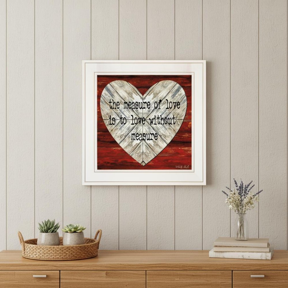 Measure of Love 1 White Framed Print Wall Art — view 5