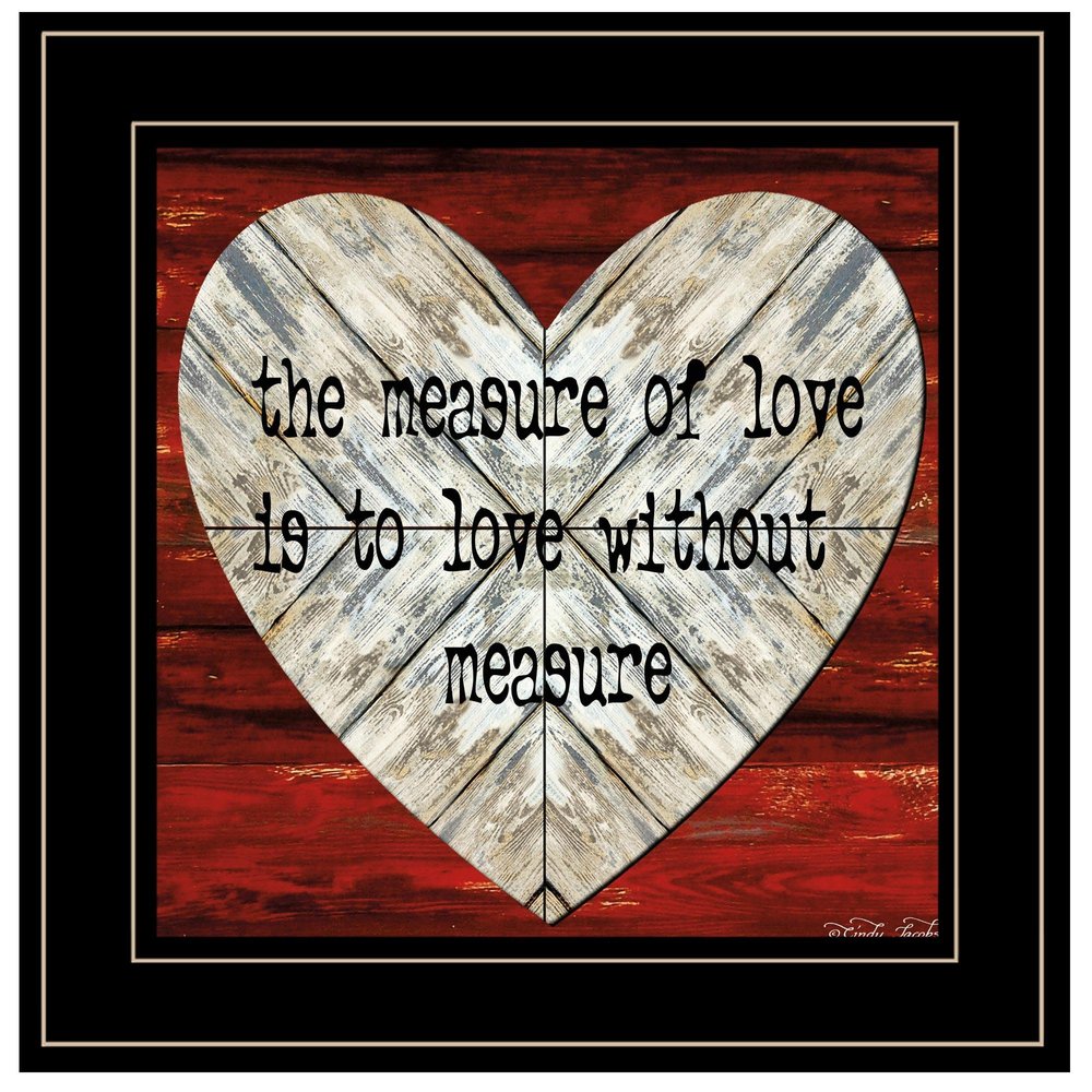Measure of Love 2 Black Framed Print Wall Art — view 1