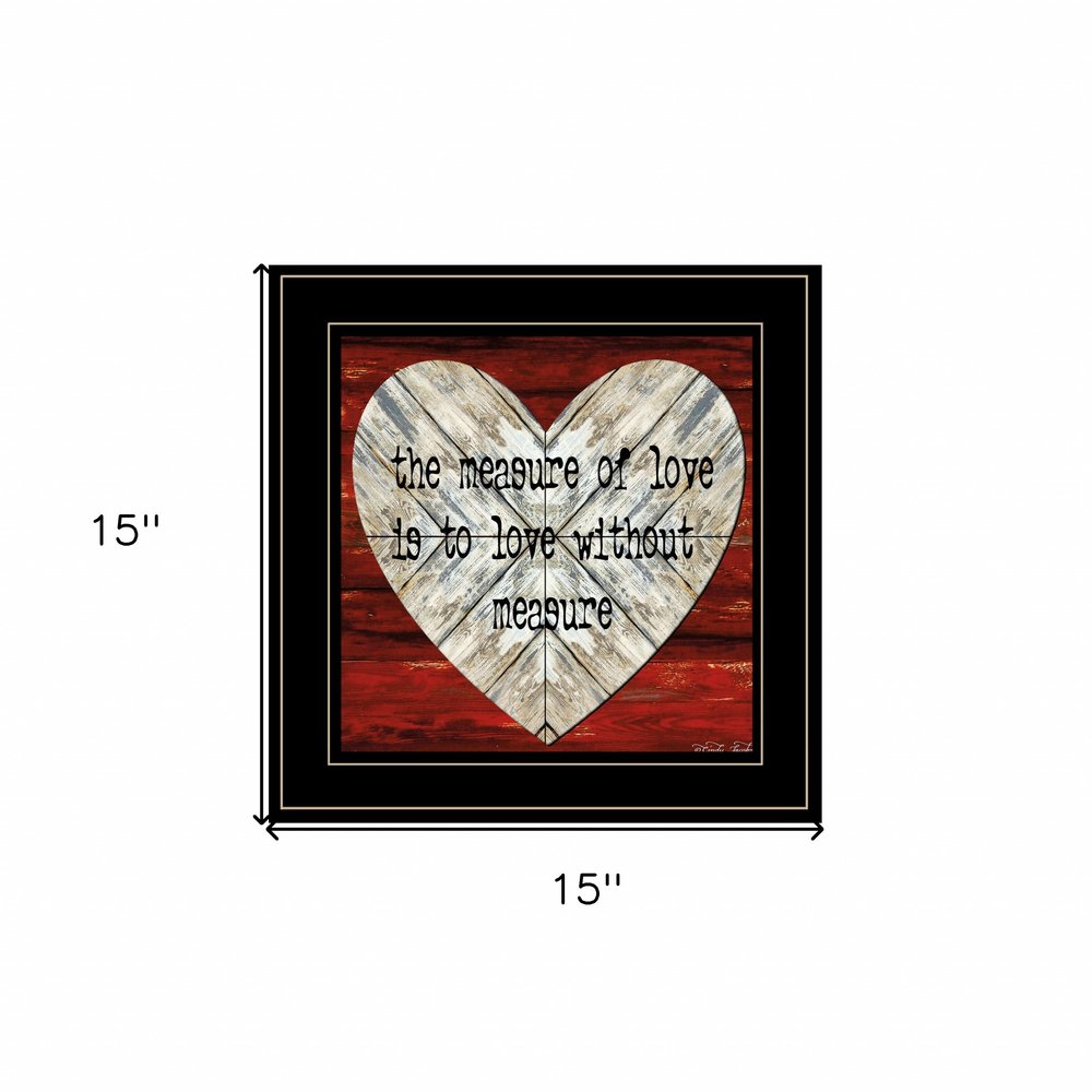 Measure of Love 2 Black Framed Print Wall Art — view 3