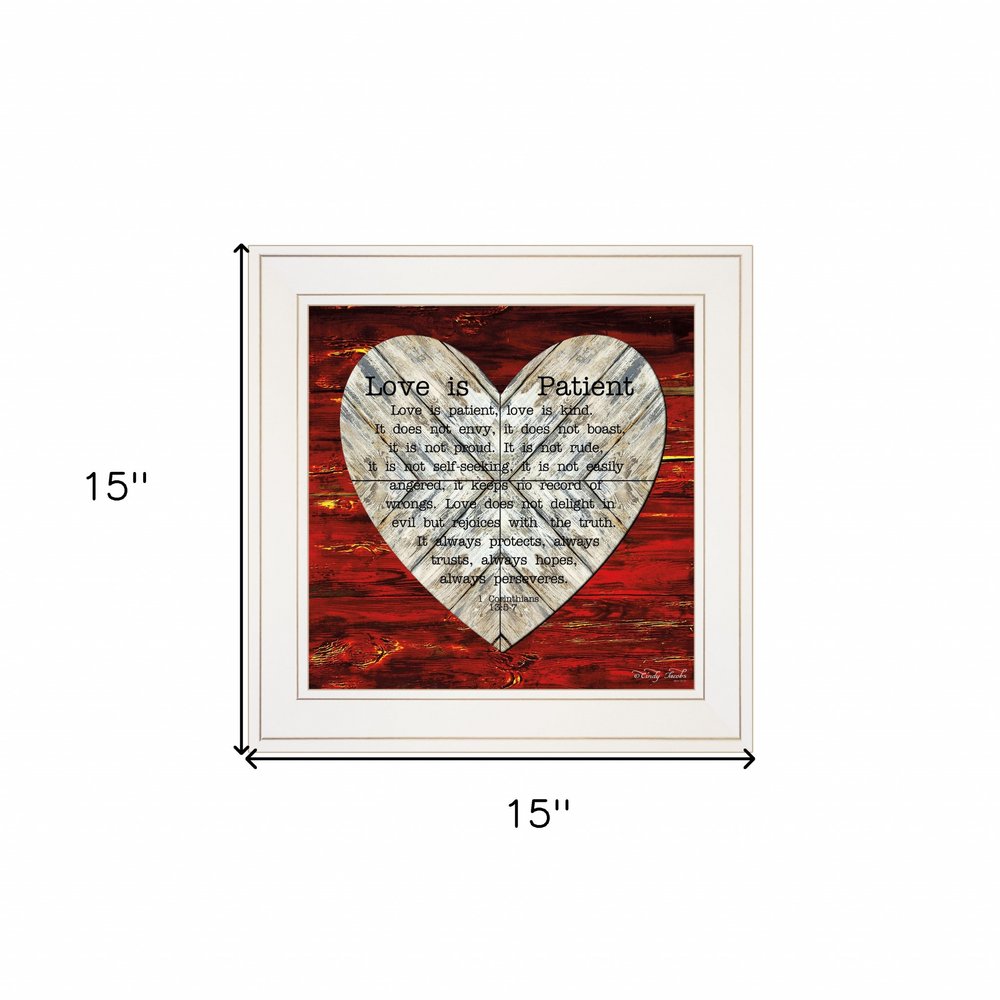 Love is Patient 1 White Framed Print Wall Art — view 3