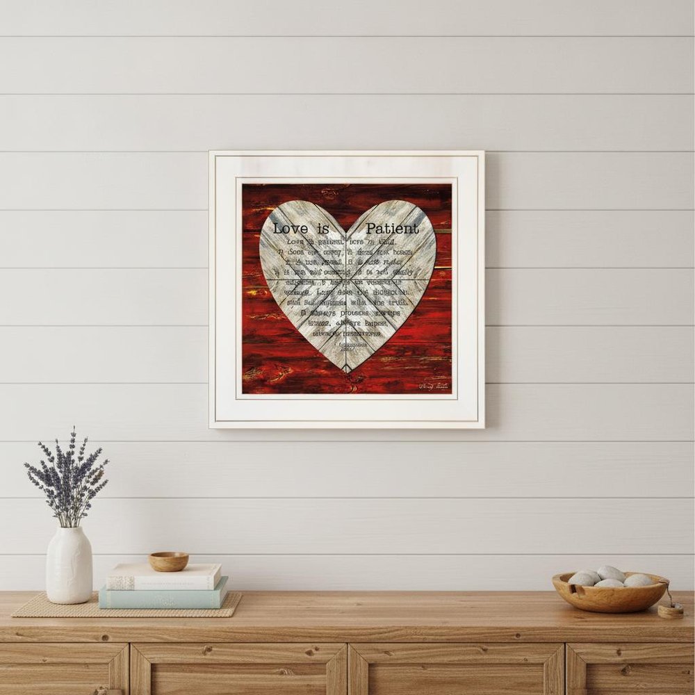 Love is Patient 1 White Framed Print Wall Art — view 4