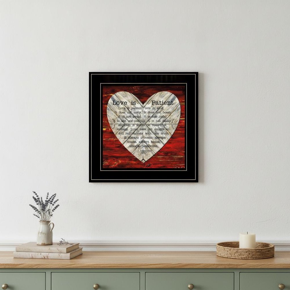 Love is Patient 2 Black Framed Print Wall Art — view 5