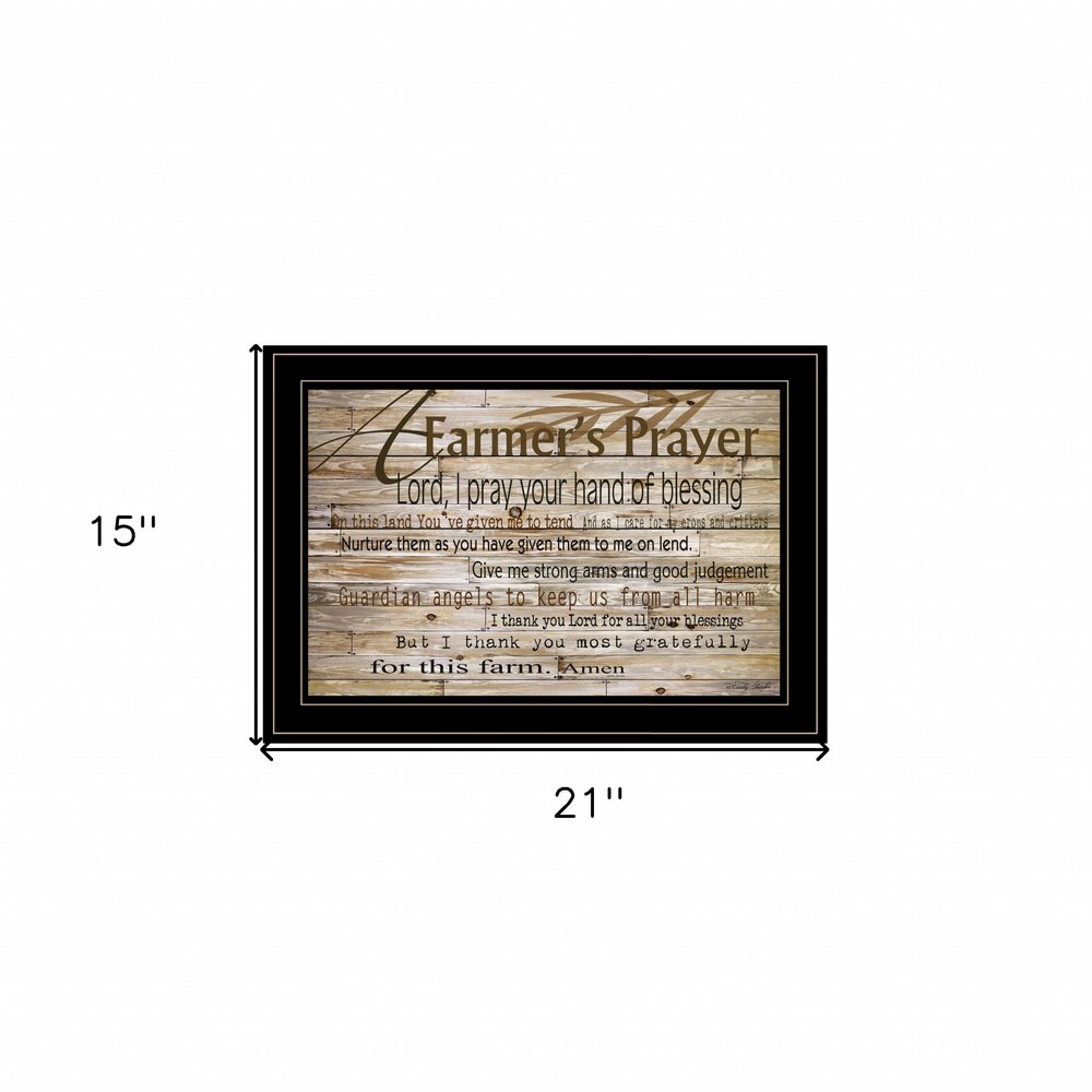 A Farmers Prayer 2 Black Framed Print Wall Art — view 3