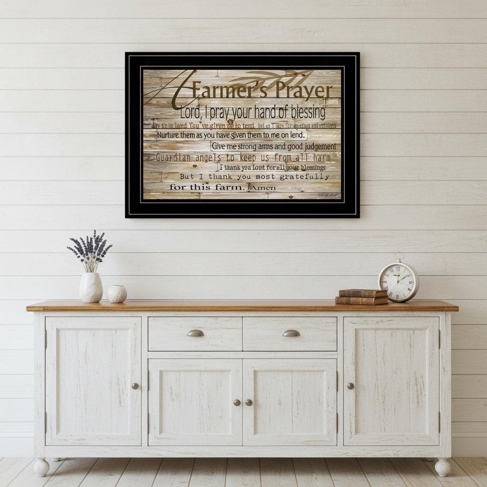 A Farmers Prayer 2 Black Framed Print Wall Art — view 4