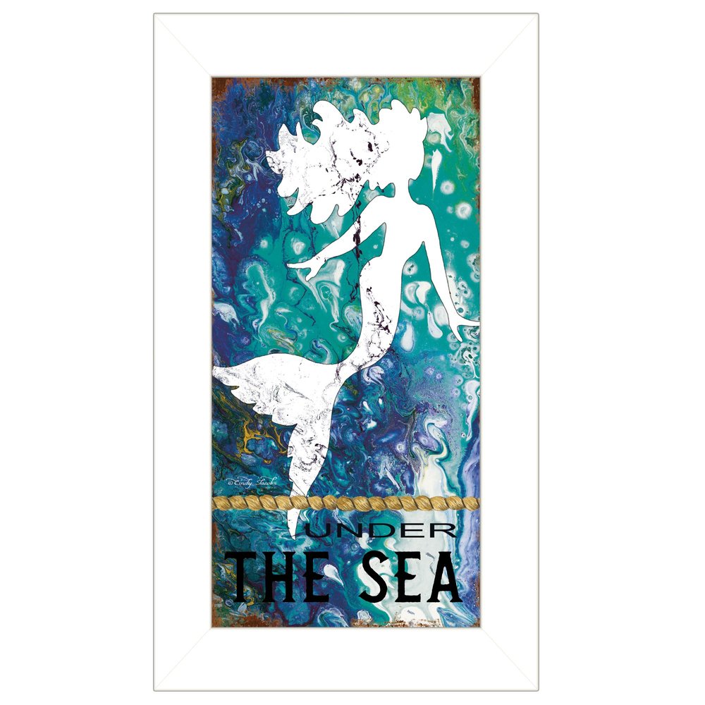 Under the Sea 1 White Framed Print Wall Art — view 1