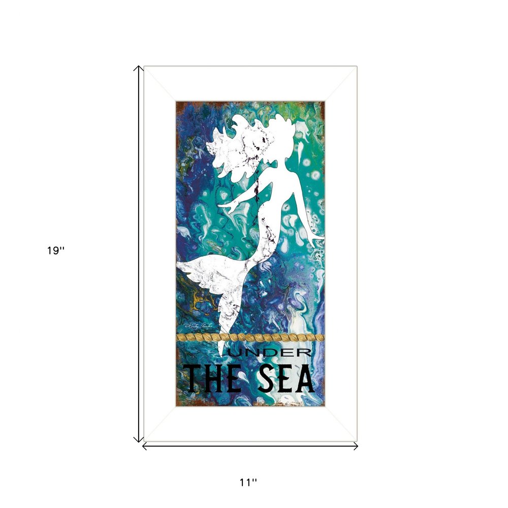 Under the Sea 1 White Framed Print Wall Art — view 3