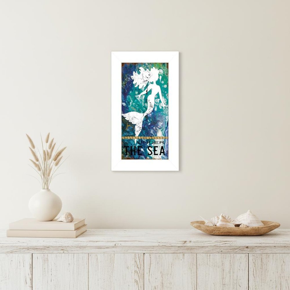 Under the Sea 1 White Framed Print Wall Art — view 4