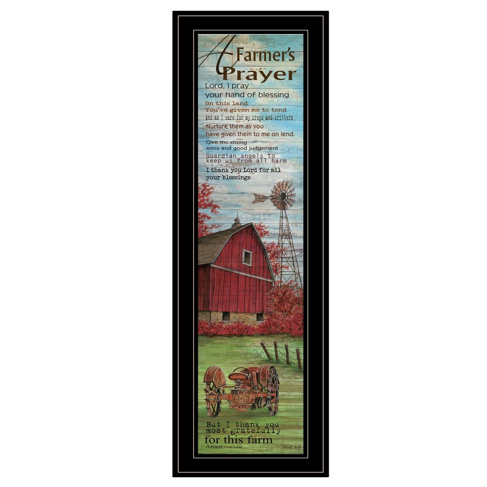 Farmers Prayer 2 Black Framed Print Wall Art HomeRoots