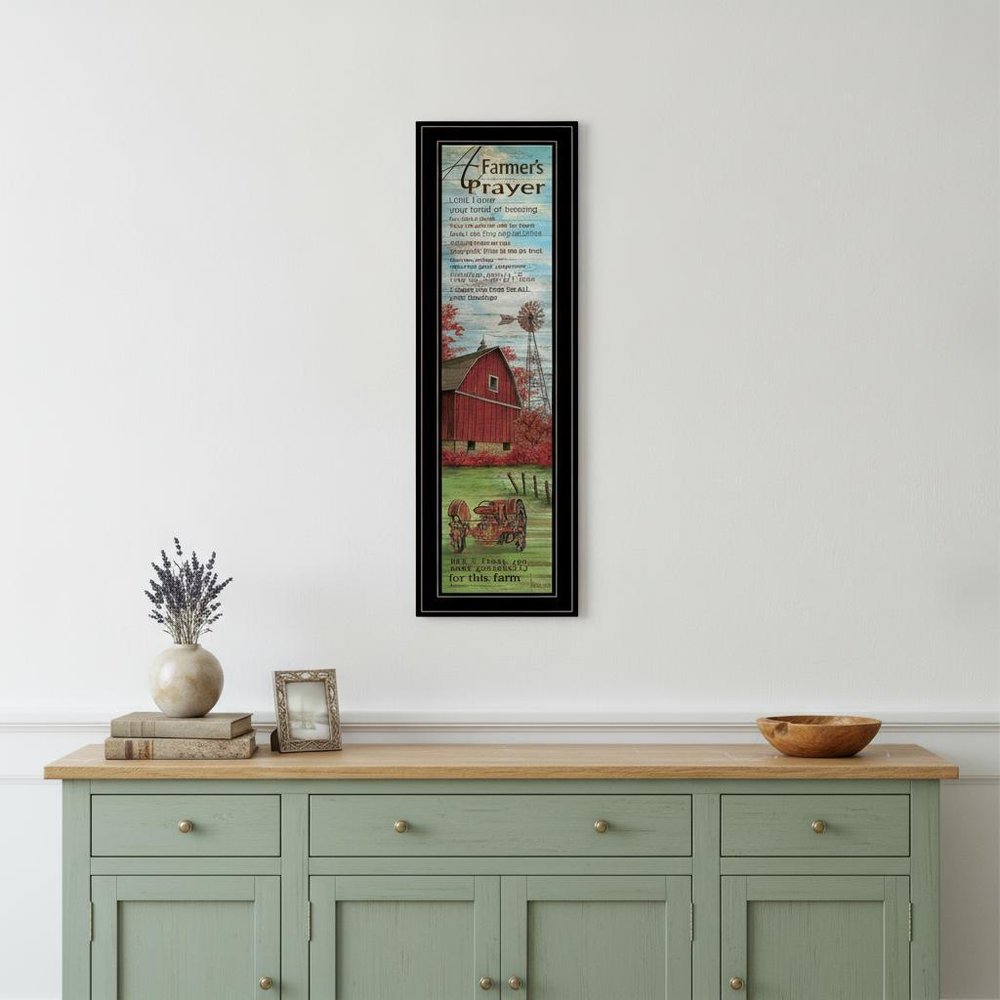 Farmers Prayer 2 Black Framed Print Wall Art HomeRoots
