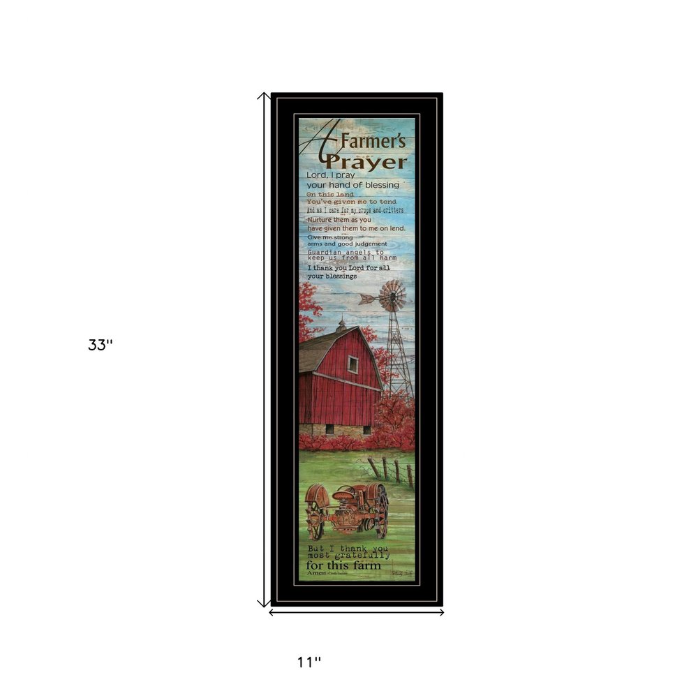 Farmers Prayer 2 Black Framed Print Wall Art — view 4