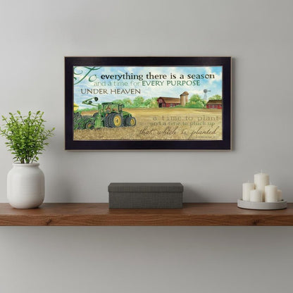 To Everything Season Black Framed Print Wall Art