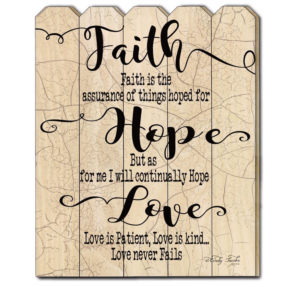Faith Hope Love Unframed Print Wall Art — view 1