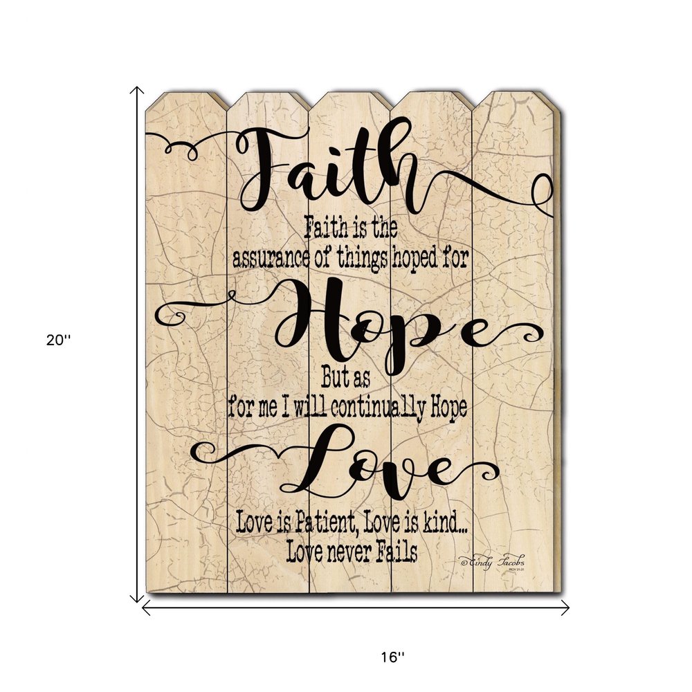 Faith Hope Love Unframed Print Wall Art — view 3