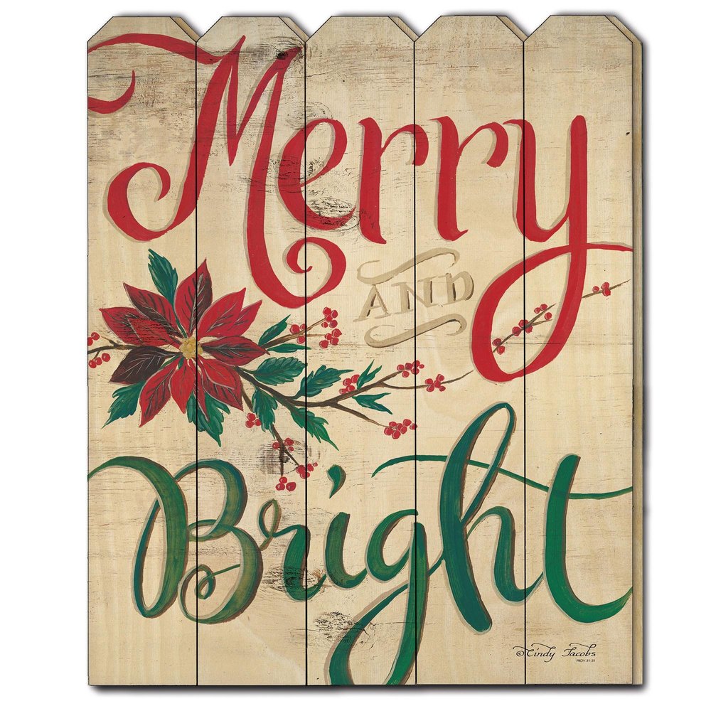 Merry and Bright Unframed Print Wall Art — view 1