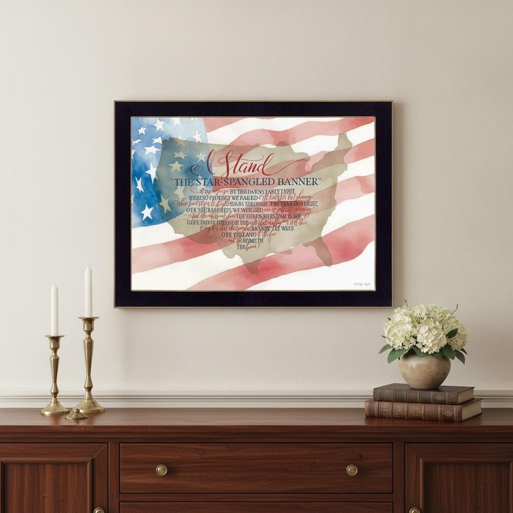 I Stand 1 Black Framed Print Wall Art — view 5