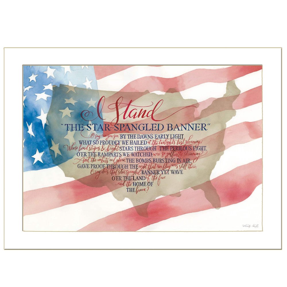 I Stand 2 White Framed Print Wall Art — view 1