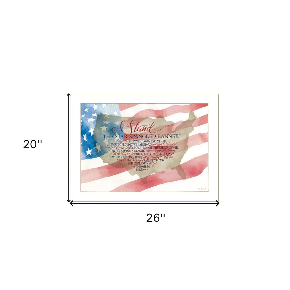 I Stand 2 White Framed Print Wall Art — view 4
