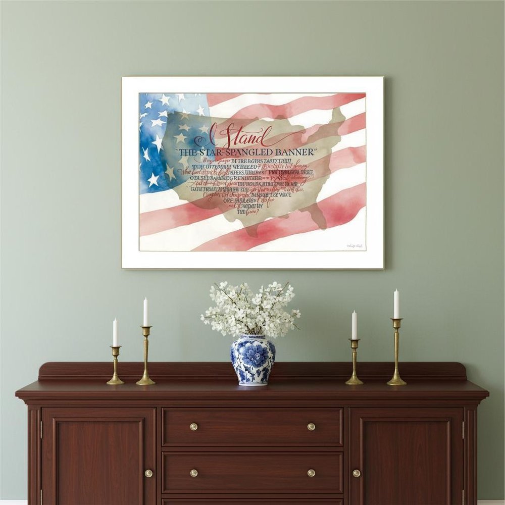 I Stand 2 White Framed Print Wall Art — view 5