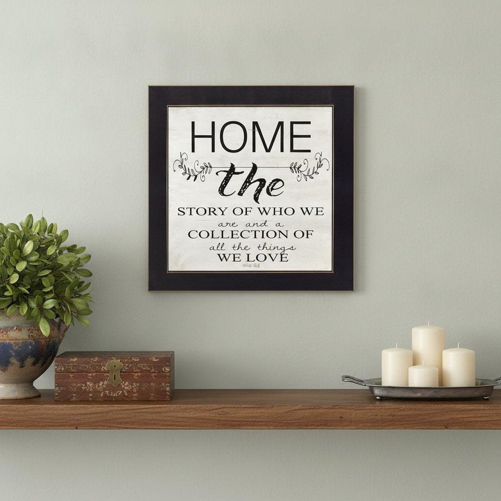 Home the Story of Who We Are Black Framed Print Wall Art — view 3