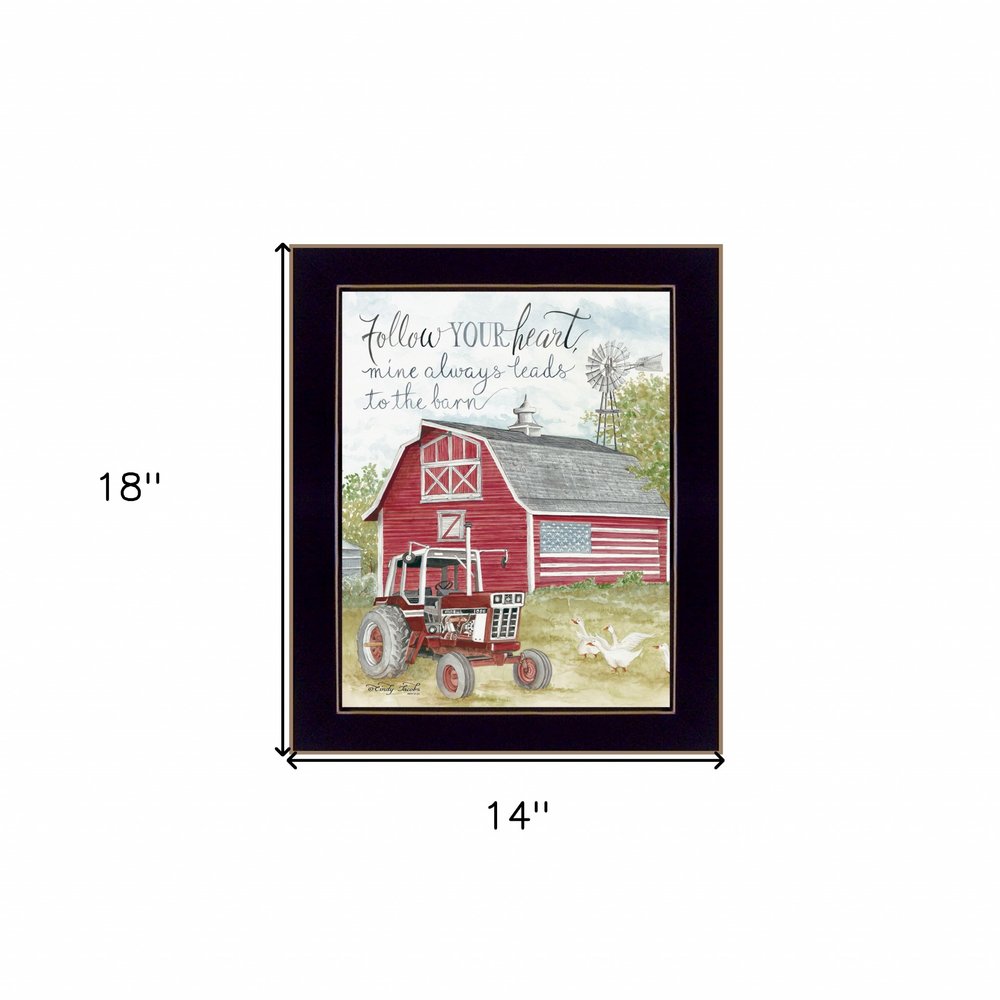 Follow Your Heart Black Framed Print Wall Art — view 5