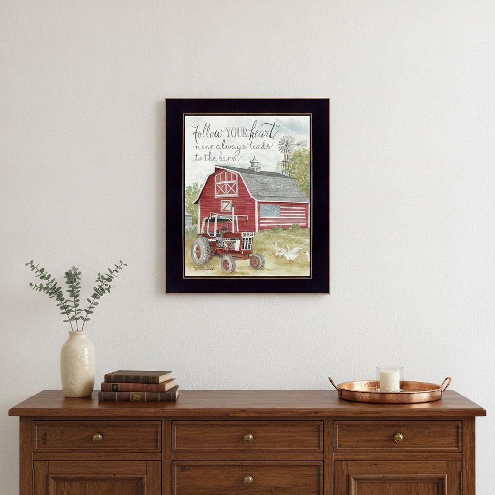 Follow Your Heart Black Framed Print Wall Art — view 6