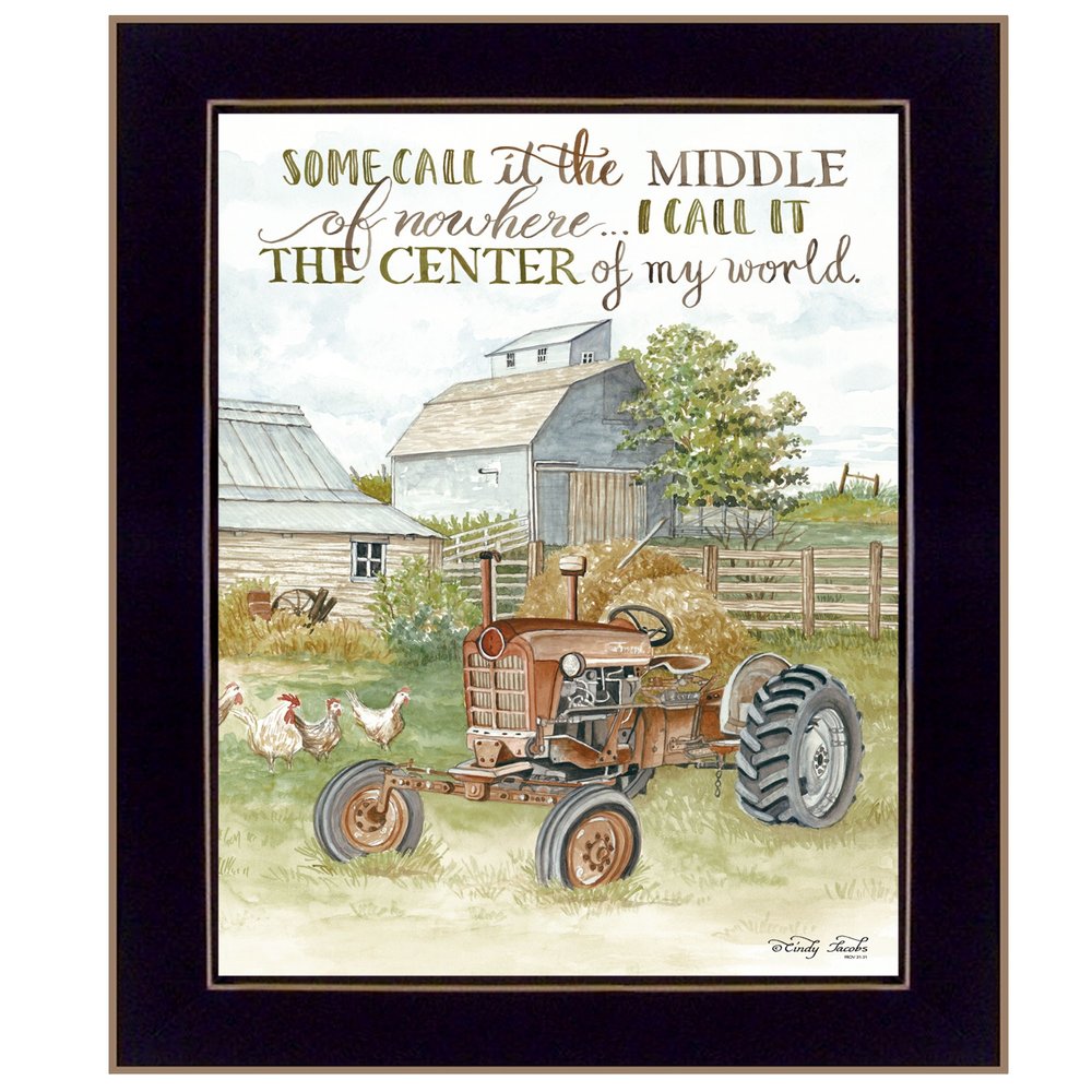Center of My World Black Framed Print Wall Art — view 1